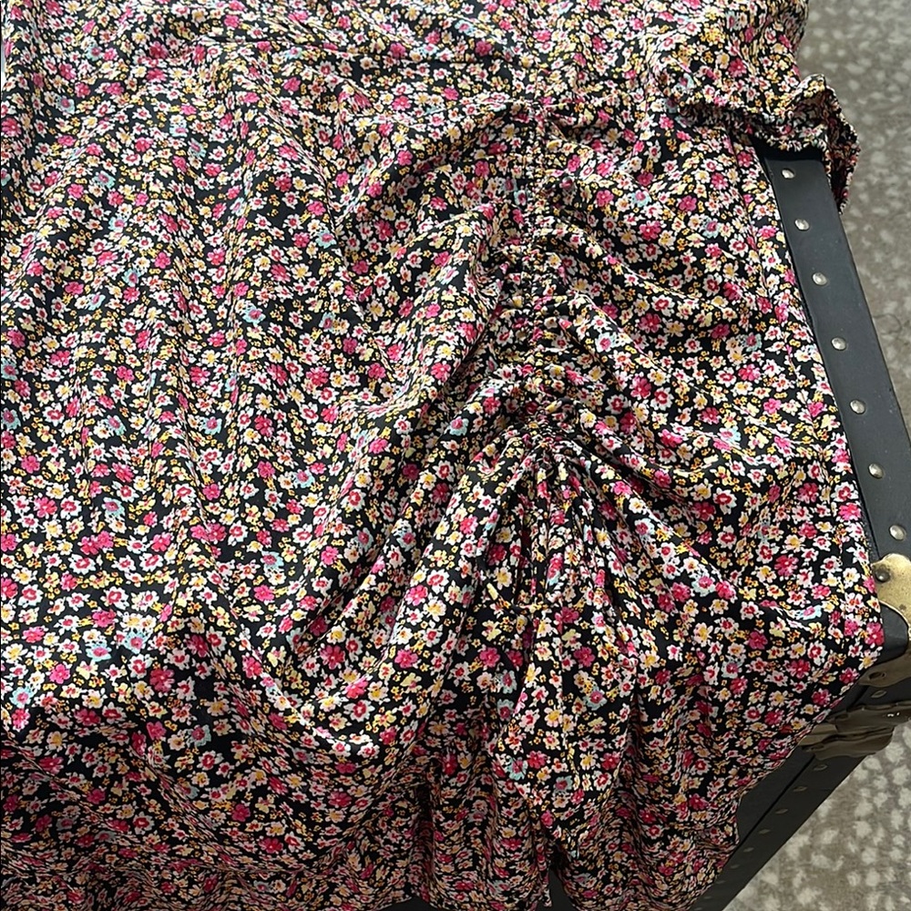 NWT Spring Garden Black/Floral Ruched Mindi Dress XLT “Calling all Tall Gals” - Picture 11 of 12